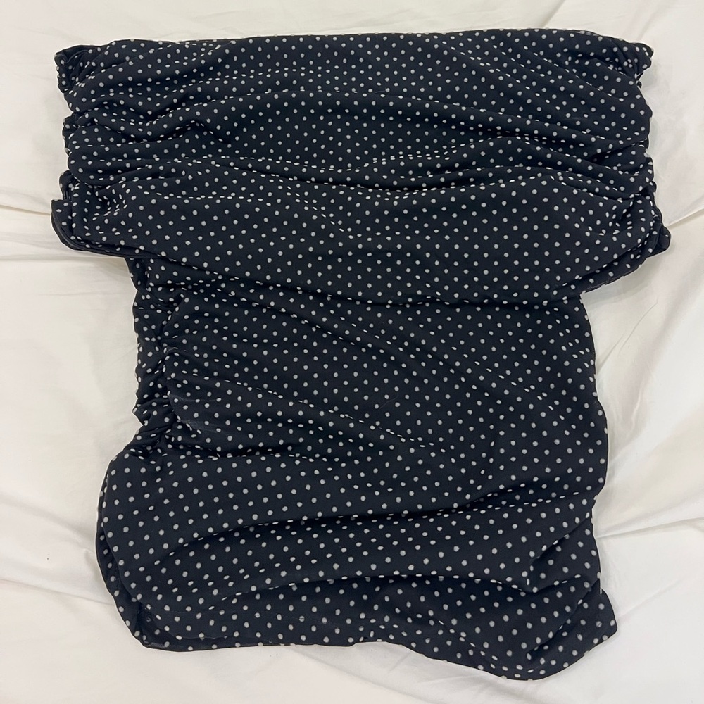 Anthropologie Maeve Off the Shoulder Polka Dot Top